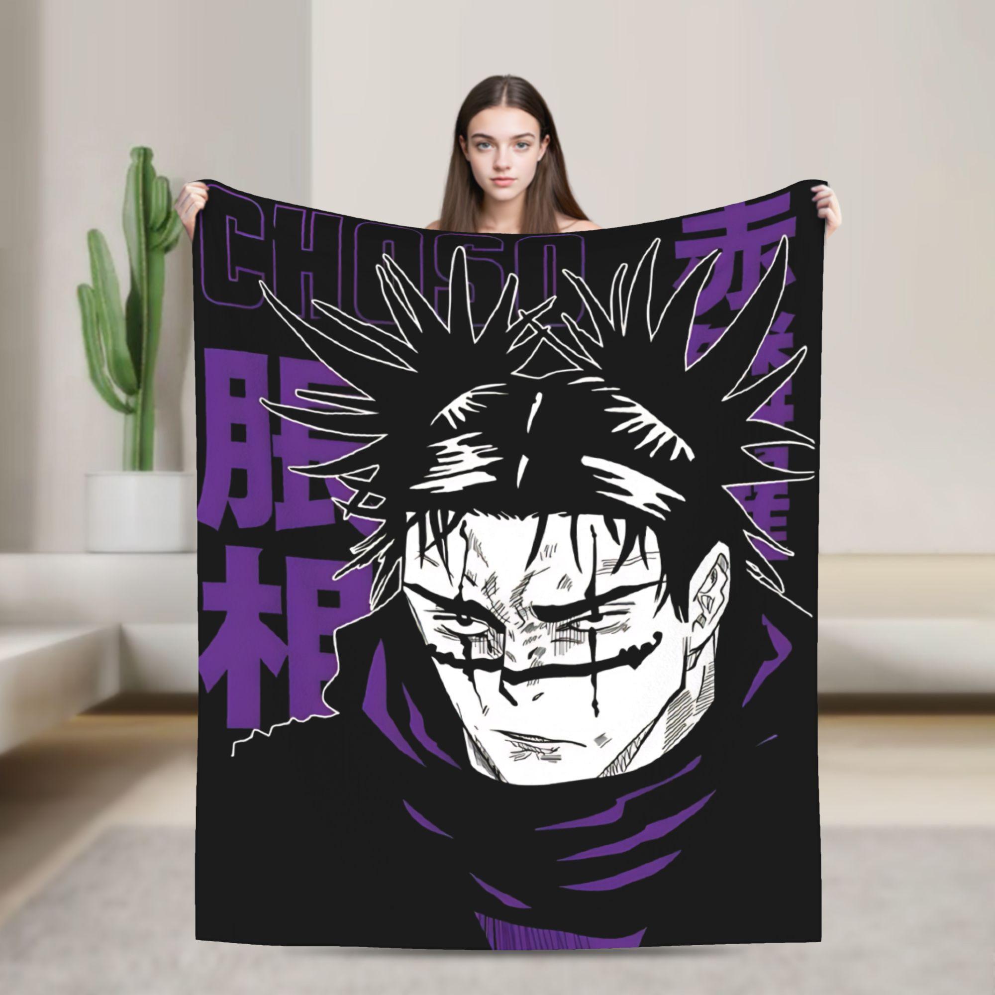 

Choso Blanket Coral Fleece Plush Kaisens Anime Warm Throw Blanket for Airplane Travel Bedroom Quilt 100x150cm