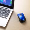 Sanwa Supply Bluetooth Blue 5 2400dpi 5.0 Mouse, Quiet, LED, Buttons, (3-Level Switching), Compact, Blue, MA-BTBL155BL