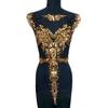 Appliques Large Flowers Gold Sequined Appliques Mesh Epaulette DIY Embroidery Lace Appliques Sequin Patches