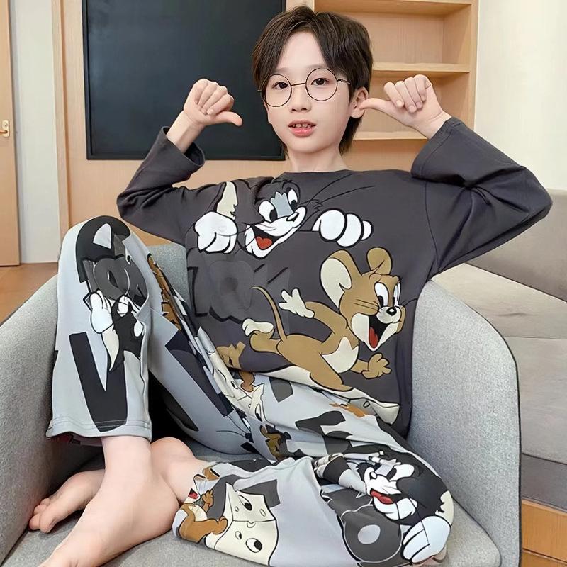 Boys' Cartoon Long Sleeve Pajama Set - Spring & Autumn