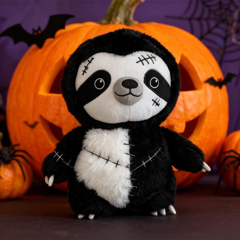 Sloth Plush Toys Dark Series Toys Halloween Party Atmosphere Decorations Funny Realistic Decorative Ornament Gift For Friend