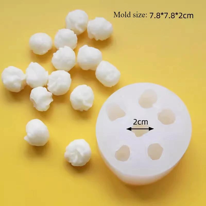 Hot 3D 12-hole Popcorn Shaped Silicone Mold Candy Chocolate Jelly Cake Making Molds DIY 12 Cavities Soap Baking Accessories