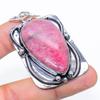 Natural Rhodonite Gemstone Handmade 925 Sterling Silver Pendant 2.36" u5O59