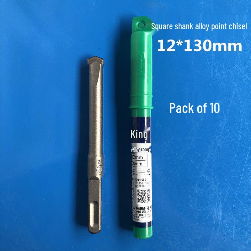 Square Shank Electric Hammer Drill Bit - Wall Chisel, Slotting Concrete Alloy Pointed & Flat Chisel