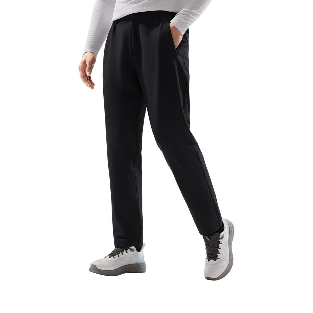 Seria fitness Li Ning Wiatroszczelne Wodoodporne Spodnie sportowo-casualowe z logo Męskie spodnie AYKW045-2