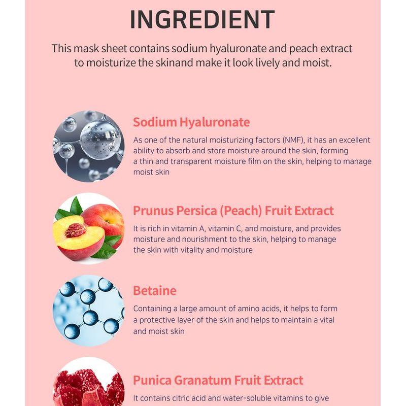 esfolio - Hyaluronic Acid With Peach Essence Mask Sheet Set