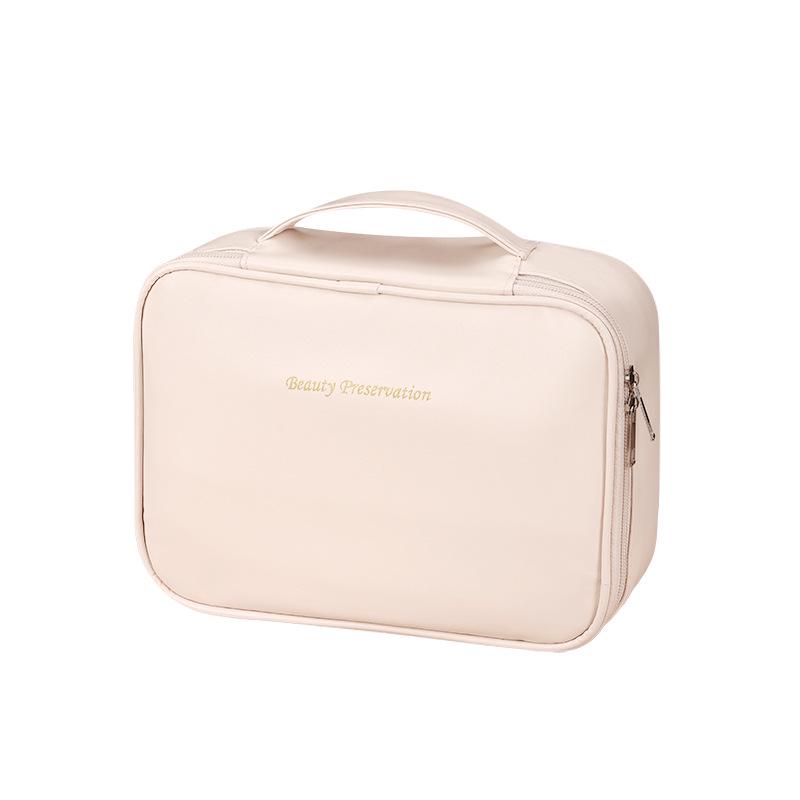 Waterproof Large-Capacity Cross-Border Makeup Bag with Detachable Partitions and Portable Handbag Design