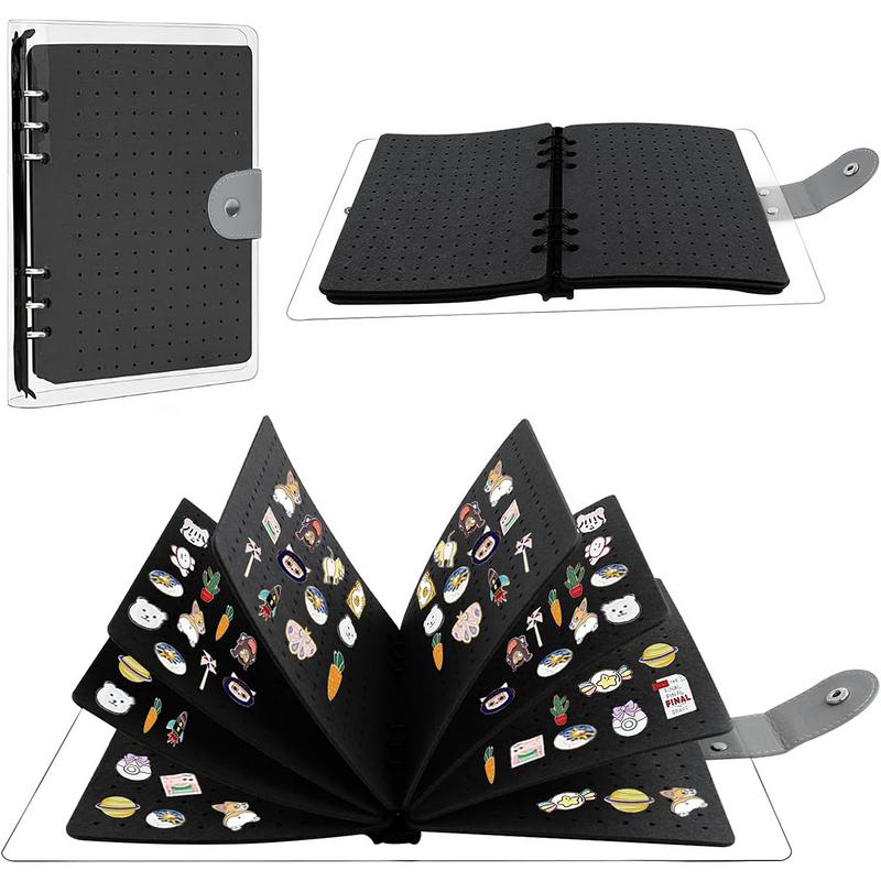 Pin Book Pin Storage Felt Binder Holder Display Earring Jewelry Organizer Brooch Pin Display Bag 6 Pages Pin Organizer Supplies