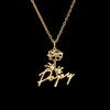 Atoztide Custom Name Necklace for Women Personalized Birth Month Flowers Stainless Steel Jewelry Choker Chain Birthday Gifts