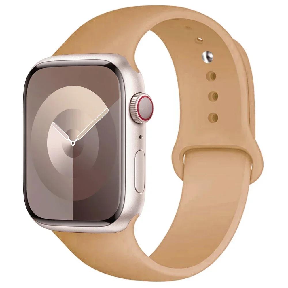 Silikonarmband für Apple Watch Armband 44mm 45mm 40mm 41mm 42-38mm 45 mm Sportarmband iwatch Serie 8 7 6 5 4 3 SE 9 Ultra 2 49mm