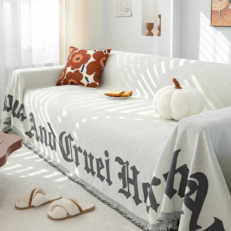 Nordic Sofa Cover Cloth Four Seasons Universal High-Grade Ins Style Sofa Towel Thickened Chenille Sofa Cover
