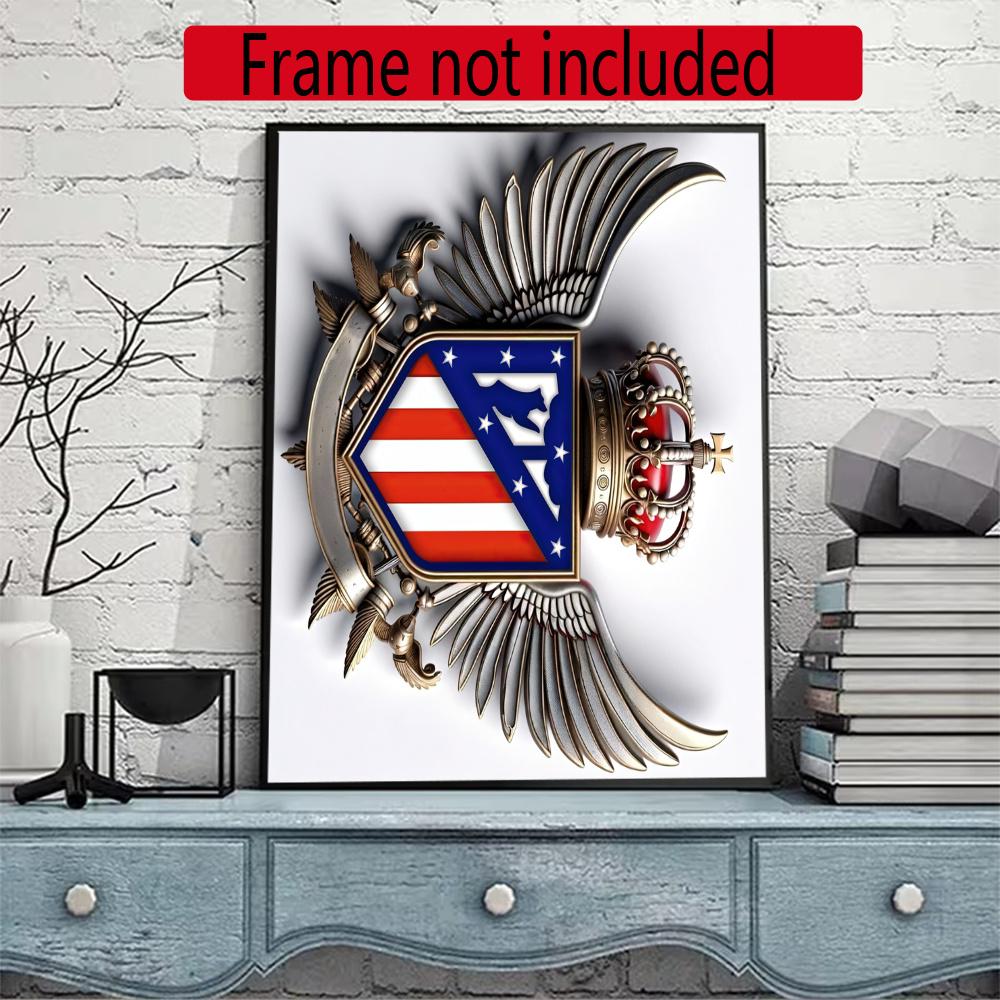 Atletico Madrid Diamond Painting Round Diamond Mosaic Rhinestones Diamond Embroidery Craft Kit Wall Decor Without Frame