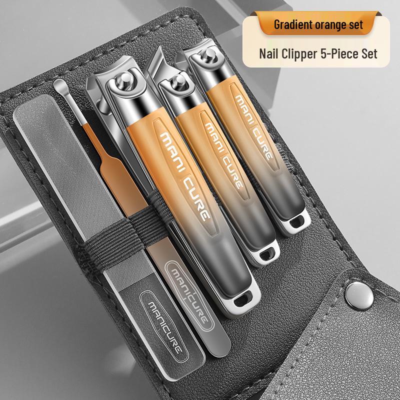 4-Piece Anti-Splatter Nail Clipper Manicure Set: Customizable & Gift-Ready
