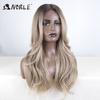 Noble Cosplay Lace Front Wig Synthetic 24“ Highlight Honey Brown Body Wave Wig Blonde Wigs For Women Lace Wig  Lace Front Wig