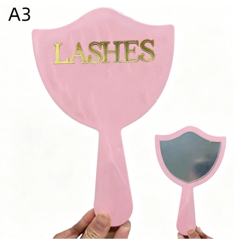 Precision Lash Extension Mirror HD Glass With Comfort Handle Portable Makeup Tool for Travel Eyelash Grafting