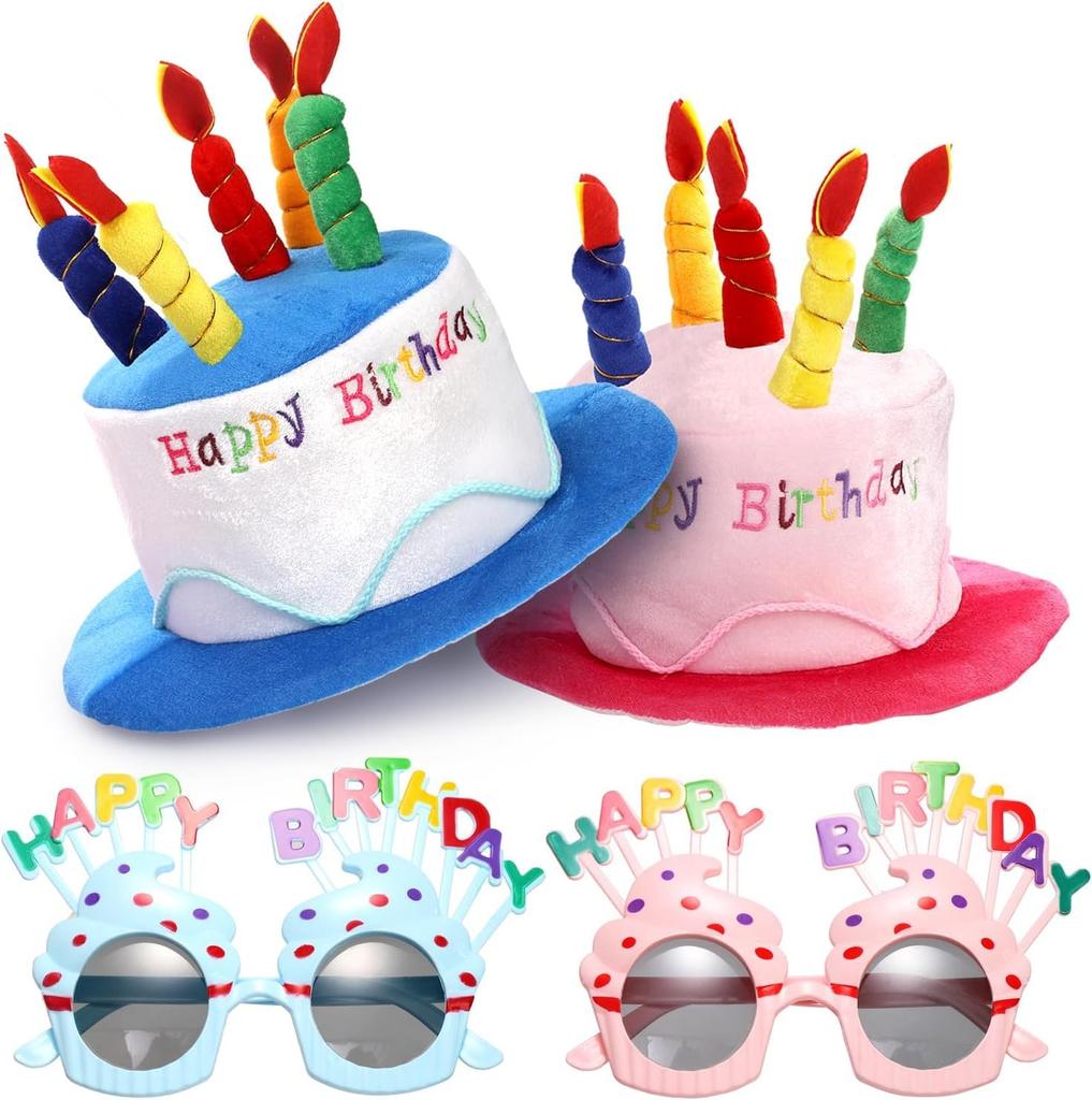DIFEIUKI Birthday Party Birthday Cake Halloween Celebration Birthday Party Photo Light Blue Hat, Glasses, Hat, Cosplay, Headgear, Decoration, Gift,
