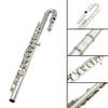 SLADE 16-Hole Closed Flute Nickel-Plated Transverse Flute | Dual Head Joints Set for Children's Concert & Practice Pro Flute