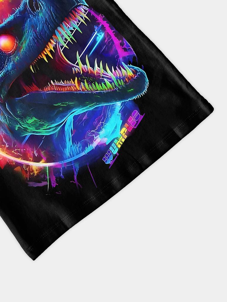 Kinderbekleidung Koreanische Kinderkleidung Dinosaurier in Neon Kinder Frühlingskleidung Oberteile Kurzarm Kinder T-Shirt Oberteil Hemden
