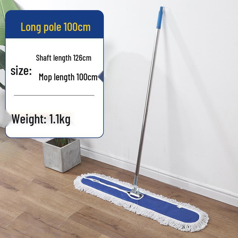Rotating Cotton Thread Dust Mop for Home, Hotel & Homestay - Dual-Use for Dry & Wet Cleaning