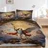 3pcs Archangel Michael Duvet Cover Set - Machine Washable, Includes 1 Cover and 2 Pillowcases, No Core Included Yy251013150