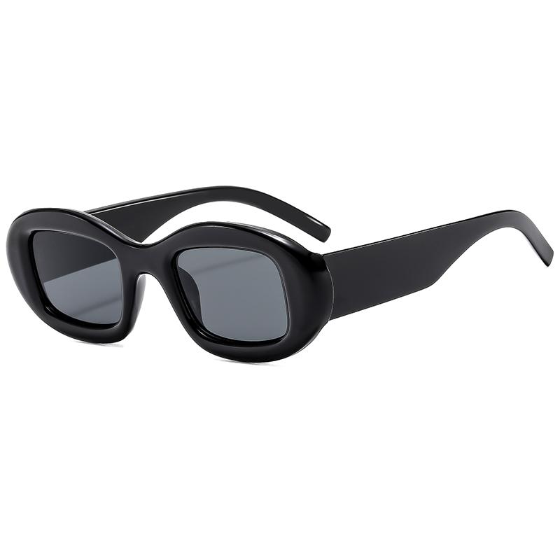 Latest Elliptical Vintage Retro Fashion Sunglasses Women Thick Frame Glasses Premium INS Sun Glasses Sunscreen Stylish Eyeglasses