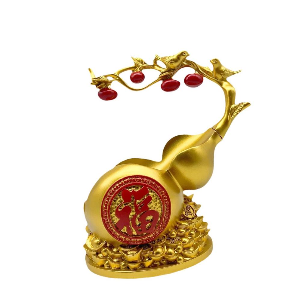 Gourd Statue Rack Decorative Creative Resin Home Decor Single Holder for Tabletop Bookshelf Office,
