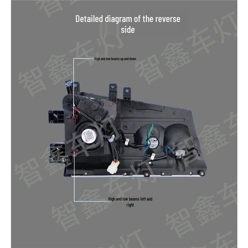 New LED Projector Headlights for Howo Light Trucks, Compatible with Older Headlight Assembly Models for Tongsai Hanjiang Modification.