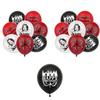 Geburtstagsfeier Dekorationen Happy Birthday Banner Luftballons Cake Topper Cupcake Einstecker Set Anime Themenparty Zubehör für Geburtstag Weihnachten