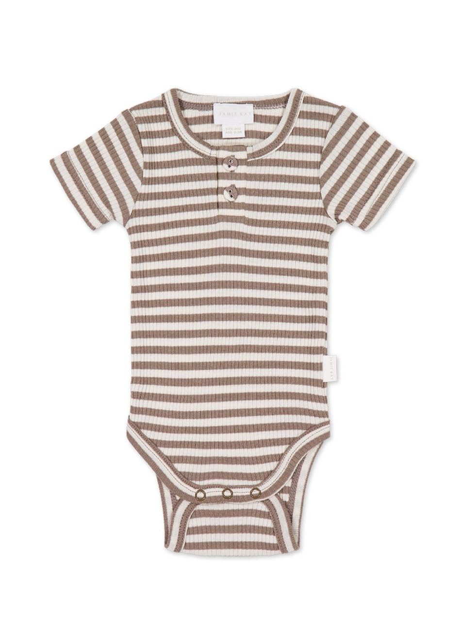 

OC Short Sleeve Bodysuit Narrow Stripe JBCO251232 Baby LBRW 50 [Jamie Kay] Tweed/Cloud