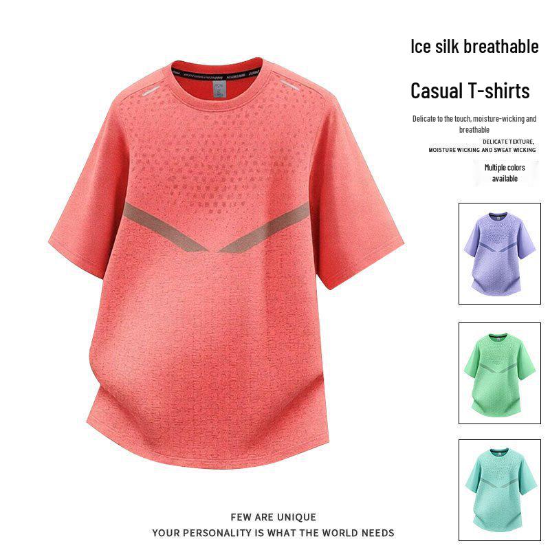 

Ice Silk Quick-Dry Men s Short Sleeve Sports Shirt - Summer Trend 2026 Double Extra Large