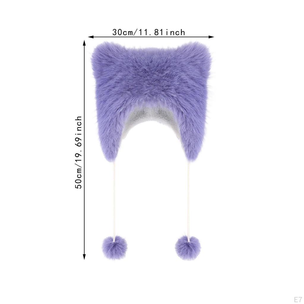 Bear Ears Trapper Hat Ear Protection for Camping Skiing Festivals Fishing