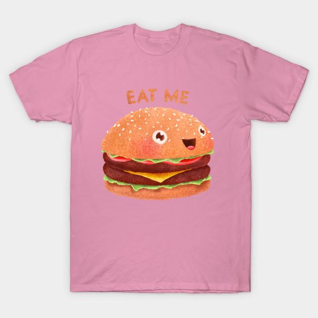 T-Shirt Damen Burger Harajuku Print Kawaii T-Shirt Sommer Kurzarm Damen T-Shirt Top Tee