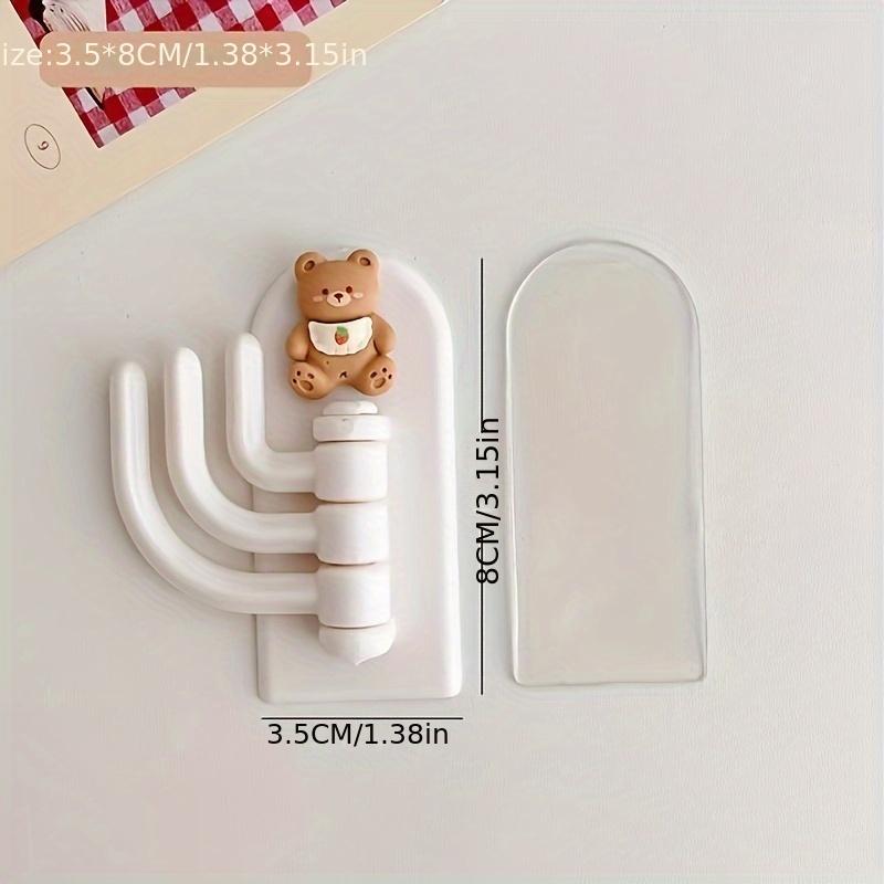 4pcs Cute Animal Key Hooks Home Durable Plastic Cartoon Decor Starfish Designs Space-Saving Organizer Keys Hats Bags Hooks