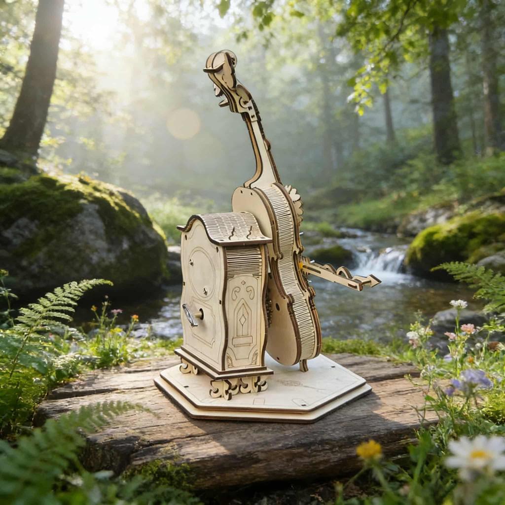 Cello 3D Wooden Puzzle Miniature : The Perfect Holiday Present Ideal Ideal for Halloween Christmas Plus Birthdays