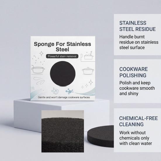 1/3/5Pcs Cleaning Sponge Ultra-Thin Stainless Steel Stain Scratch-Free Stubborn Stain Remover Sponge Kitchen Cleaning Tool