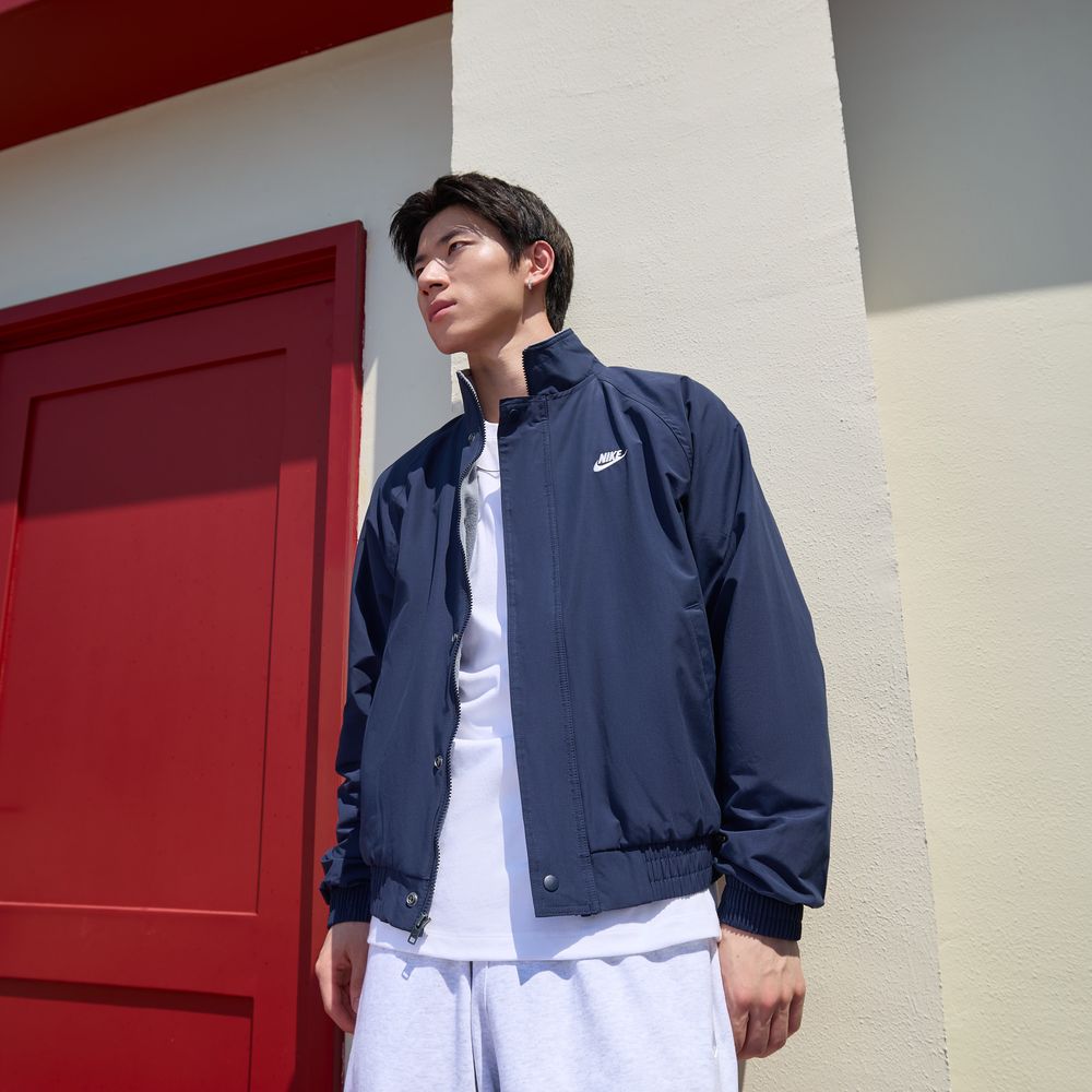 Nike Club Jackets Men s Blue Lapel Moderate Other S