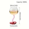 1pc 300ml Heart Shape Glass Goblet Champagne Wine Cup High Borosilicate Glass Heat-resistance Cocktail Cup Romantic Drinkware