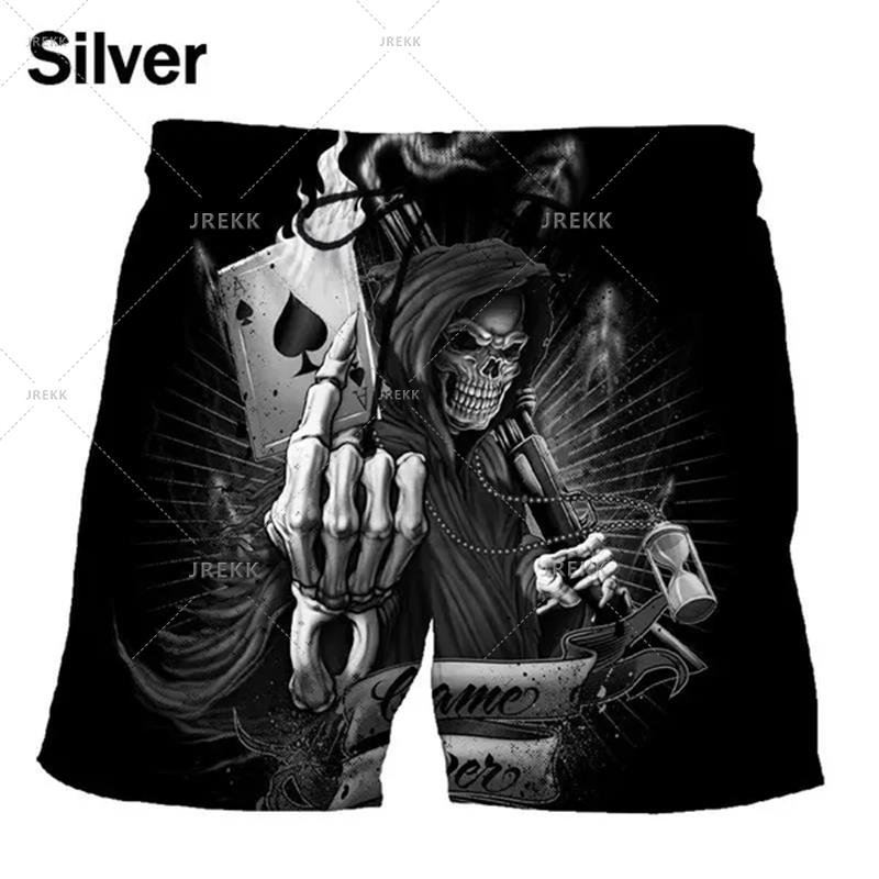 Men's 3D Printed Casual Shorts Summer  Gothic Sports Shorts Skateboarding Short