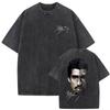 Camiseta Gráfica Bad Bunny Un Verano Sin Ti Vintage Lavada Moda Masculina Oversize Streetwear Femenina Camisetas de Algodón de Alta Calidad