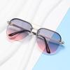 Sunglasses half frame toad model Internet celebrity live broadcast model Large frame sunscreen, small face fashion double beam driving men's and wom