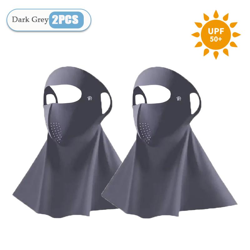 1-10PCS 3D Ice Silk Sun Face Mask Women UV Protection Cooling Breathable Dustproof Balaclava for Outdoor Sports Cycling