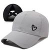 Baseball Womens Cap With Breathable And Cross Design Love Heart Embroidery
