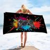 Game Handle Large Beach Towel - Super Absorbent, Quick Dry, Modern Design for Beach and Pool, Easy Care