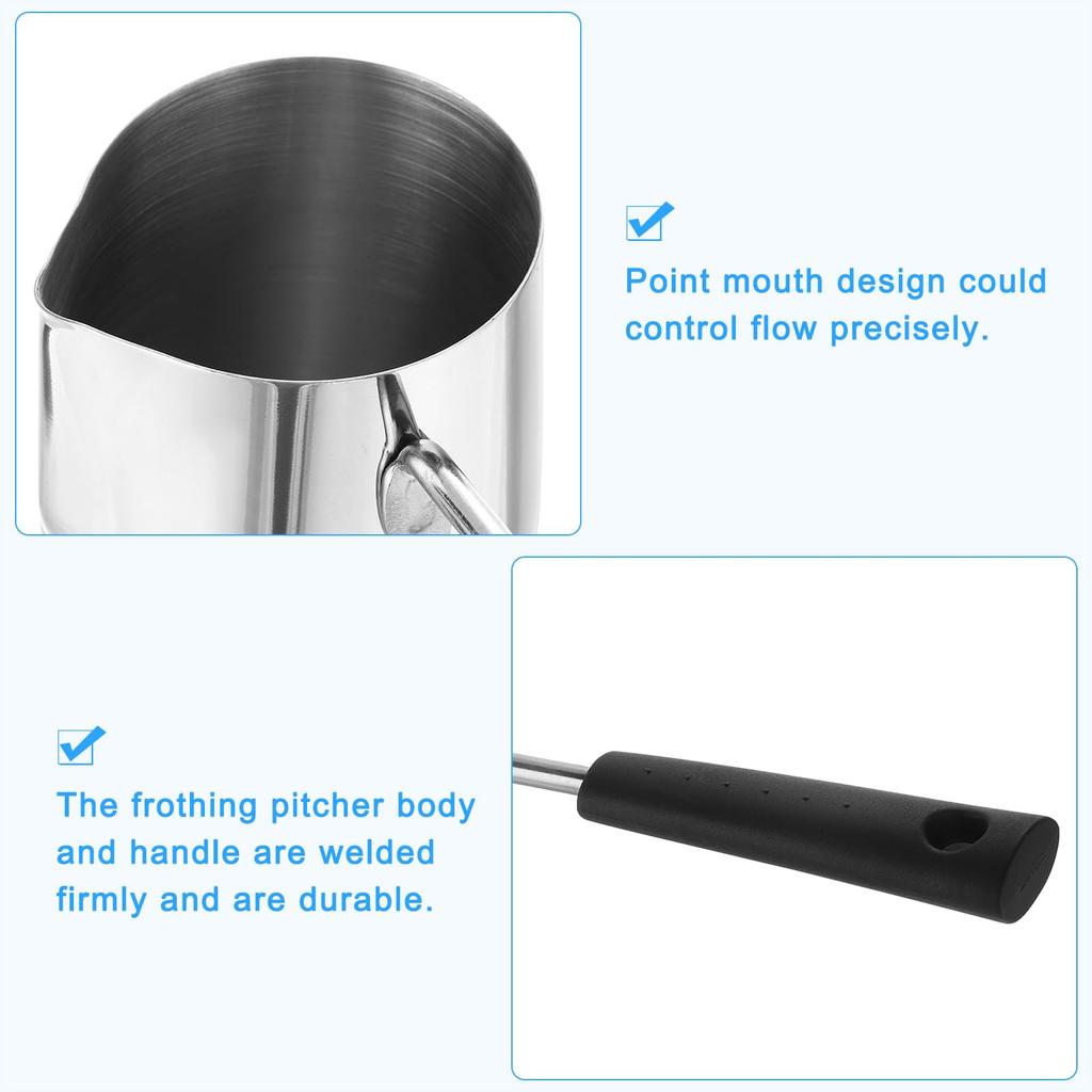 uxcell Coffee Pot, 20oz600ml, Stainless Steel Coffee Warmer, Coffee Maker, Butter Warmer, Coffee Heater, Milk Dissolving Pot with Spot