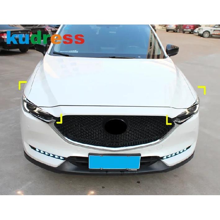 För Mazda CX-5 CX5 KF 2017-  2024 Kolfiber Bil Strålkastare Ögonbrynsskydd Dekorationslist Strålkastare Ögonlockslister Exteriör Tillbehör