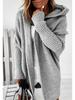 2025 Purple Batwing Knit Hoodie - Women's Loose-Fit Temperament Commuter Sweater Coat