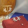 Asymmetrical Daisy Fairy Petal Earrings: Silver Needle Long Studs for Women, 2024 Style