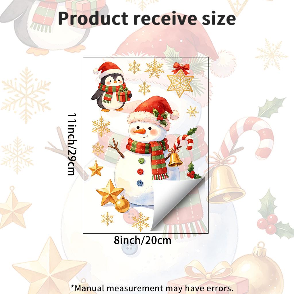 Christmas Static Glass Sticker Santa Claus Christmas Tree Rental House Window