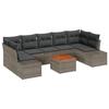 VidaXL Ensemble de canapés de jardin 8 pièces avec coussins Gris Poly Rotin 3347923