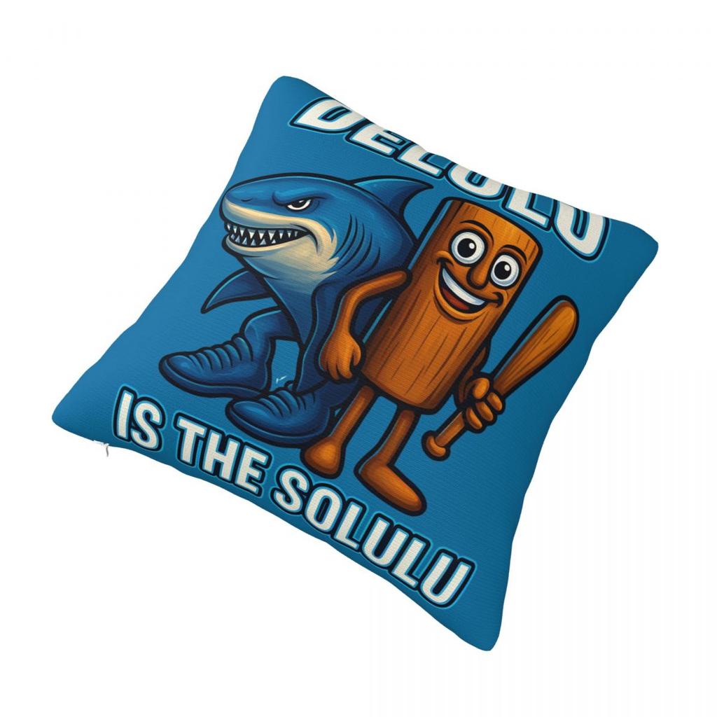 Brainrot Meme Italian Brain Rot Tung Tung Tung Sahu Pillow Case Cushion Polyester Pillow Cover Morden For Sofa Car Home Decor